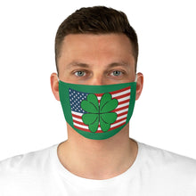 Load image into Gallery viewer, Shamrock American Flag Fabric Face Mask
