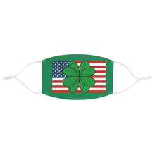 Load image into Gallery viewer, Shamrock American Flag Fabric Face Mask
