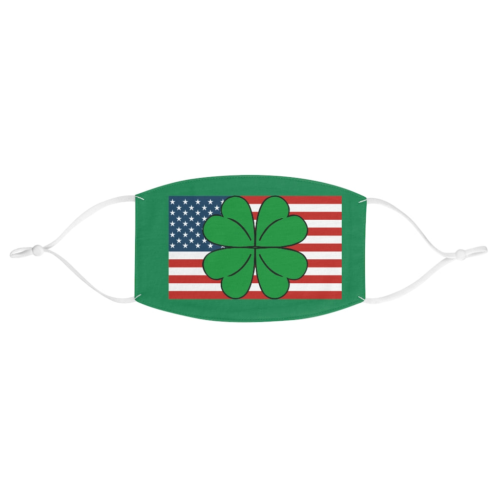 Shamrock American Flag Fabric Face Mask