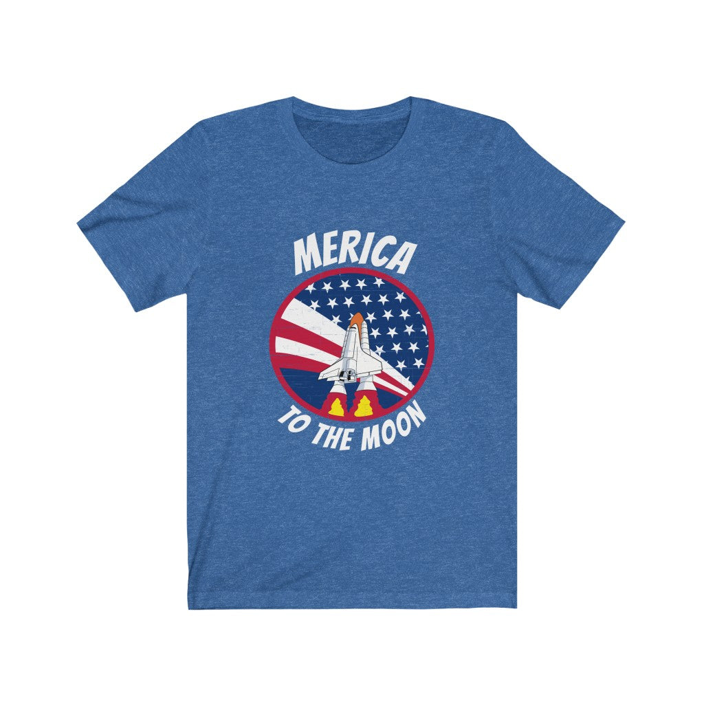 Merica to the moon Unisex Jersey Short Sleeve Tee