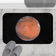 Load image into Gallery viewer, Close Look At Mars Bath Mat  Solar System, Space Bath Mat, Space Decor, Bathroom Decor, Nature&#39;s Beauty, Space Art, Astronomy Decor
