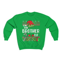 Load image into Gallery viewer, I&#39;m The Brother Elf Funny Christmas Ugly Sweater  Unisex Heavy Blend™ Crewneck Sweatshirt
