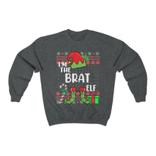 Load image into Gallery viewer, I&#39;m The Brat Elf Funny Christmas Ugly Sweater  Unisex Heavy Blend™ Crewneck Sweatshirt
