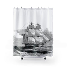Load image into Gallery viewer, The Great Sea-Serpent Nautical Theme Shower Curtain - E.G. Supplies 
