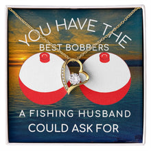 Load image into Gallery viewer, Funny Fishing Gift for Wife Forever Love Necklace, Anniversary Birthday or Christmas Gift

