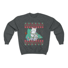 Load image into Gallery viewer, Funny Cat Christmas Tree Ugly Christmas Sweater Unisex Heavy Blend Crewneck Sweatshirt
