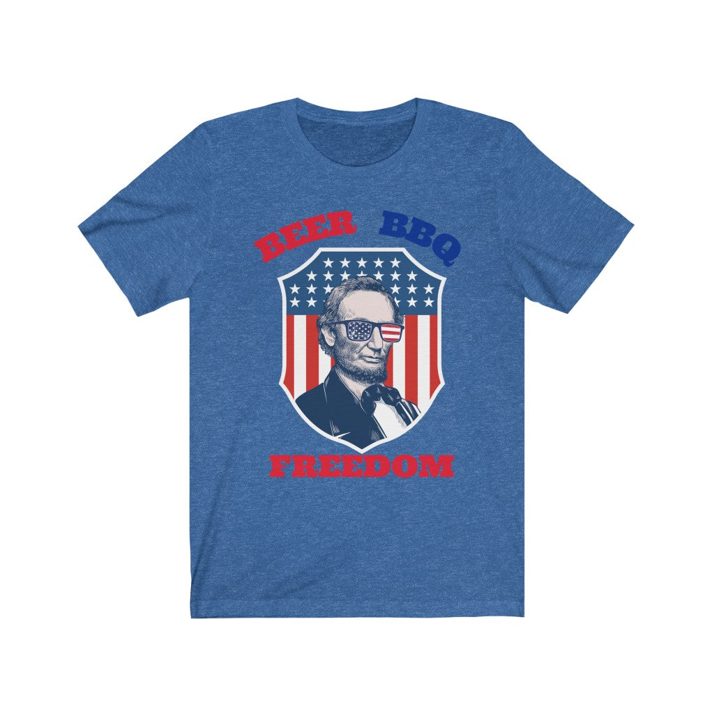Beer BBQ Freedom Unisex Jersey Short Sleeve Tee