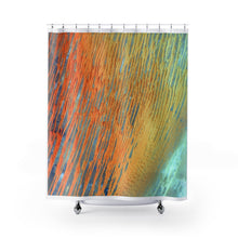 Load image into Gallery viewer, Ribbons of Saharan sand dunes Shower Curtain, seem to glow in sunset colors. - E.G. Supplies 
