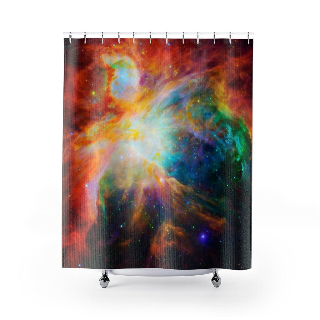 Space Nebula Galaxy Print Shower Curtains