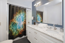 Load image into Gallery viewer, Space Nebula Galaxy Print Shower Curtains, Space Art, Bathroom Decor, Space, Star Galaxy Theme,
