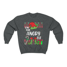Load image into Gallery viewer, I&#39;m The Angry Elf Funny Christmas Ugly Sweater  Unisex Heavy Blend™ Crewneck Sweatshirt
