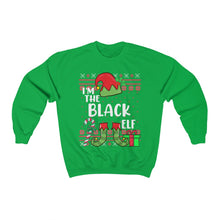 Load image into Gallery viewer, I&#39;m The Black Elf Funny Christmas Ugly Sweater  Unisex Heavy Blend™ Crewneck Sweatshirt
