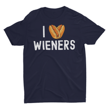 Load image into Gallery viewer, I Heart Love Wieners Funny Hotdog Cookout Unisex T-Shirt
