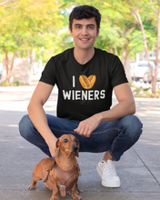 Load image into Gallery viewer, I Heart Love Wieners Funny Hotdog Cookout Unisex T-Shirt
