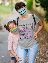 Load image into Gallery viewer, Know How to Wear Your Mask, The Right Way Cute Cat Examples Unisex Classic - E.G. Supplies, LLC 
