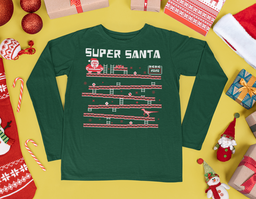 Gamer Ugly Christmas Sweater Long Sleeve T-Shirt - E.G. Supplies, LLC 