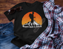 Load image into Gallery viewer, Wait I See A Rock - Funny Geologist Rock Hunting Gift Unisex Classic T-Shirt - E.G. Supplies, LLC 
