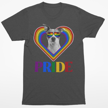 Load image into Gallery viewer, Pitbull Gay Pride Rainbow Heart Unisex Classic T-Shirt
