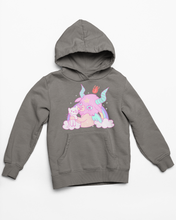 Load image into Gallery viewer, Pastel Goth Nu Goth Baby Baphomet Kawaii with Kitty Hoodie
