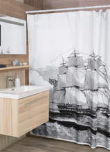 Load image into Gallery viewer, The Great Sea-Serpent Nautical Theme Decor Shower Curtain - E.G. Supplies, LLC 
