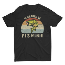 Load image into Gallery viewer, Vintage Style Distressed I&#39;d Rather Be Fishing Shirt
