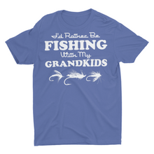 Load image into Gallery viewer, I&#39;d Rather Be Fishing With My Grandkids, Grandparent Fishing Shirt
