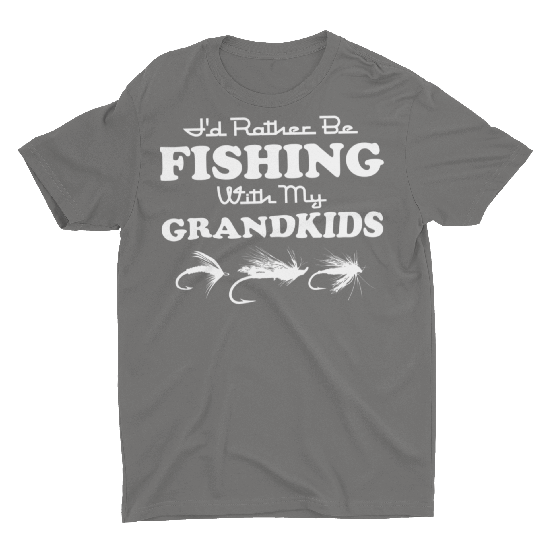 I'd Rather Be Fishing with My Grandkids, Grandparent Fishing Shirt