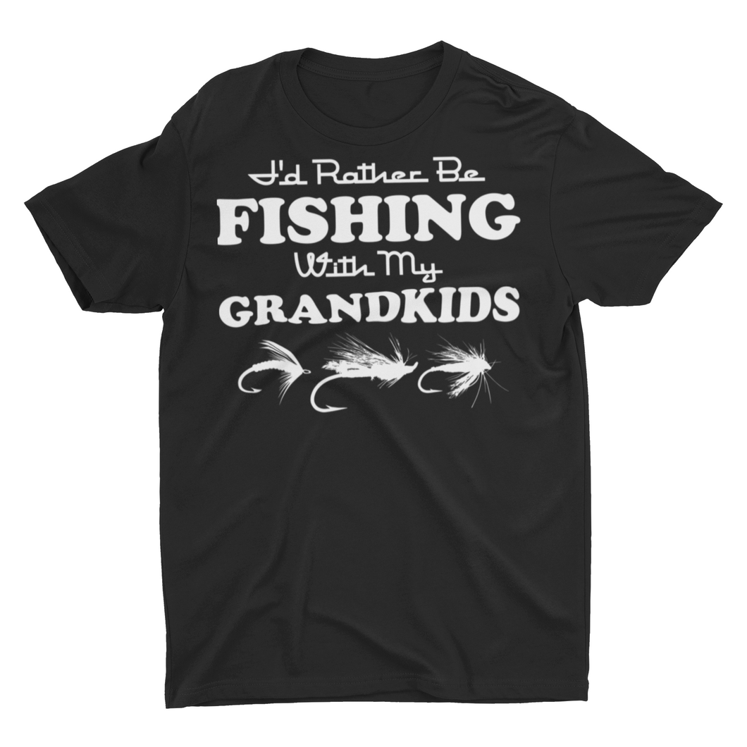 I'd Rather Be Fishing With My Grandkids, Grandparent Fishing Shirt