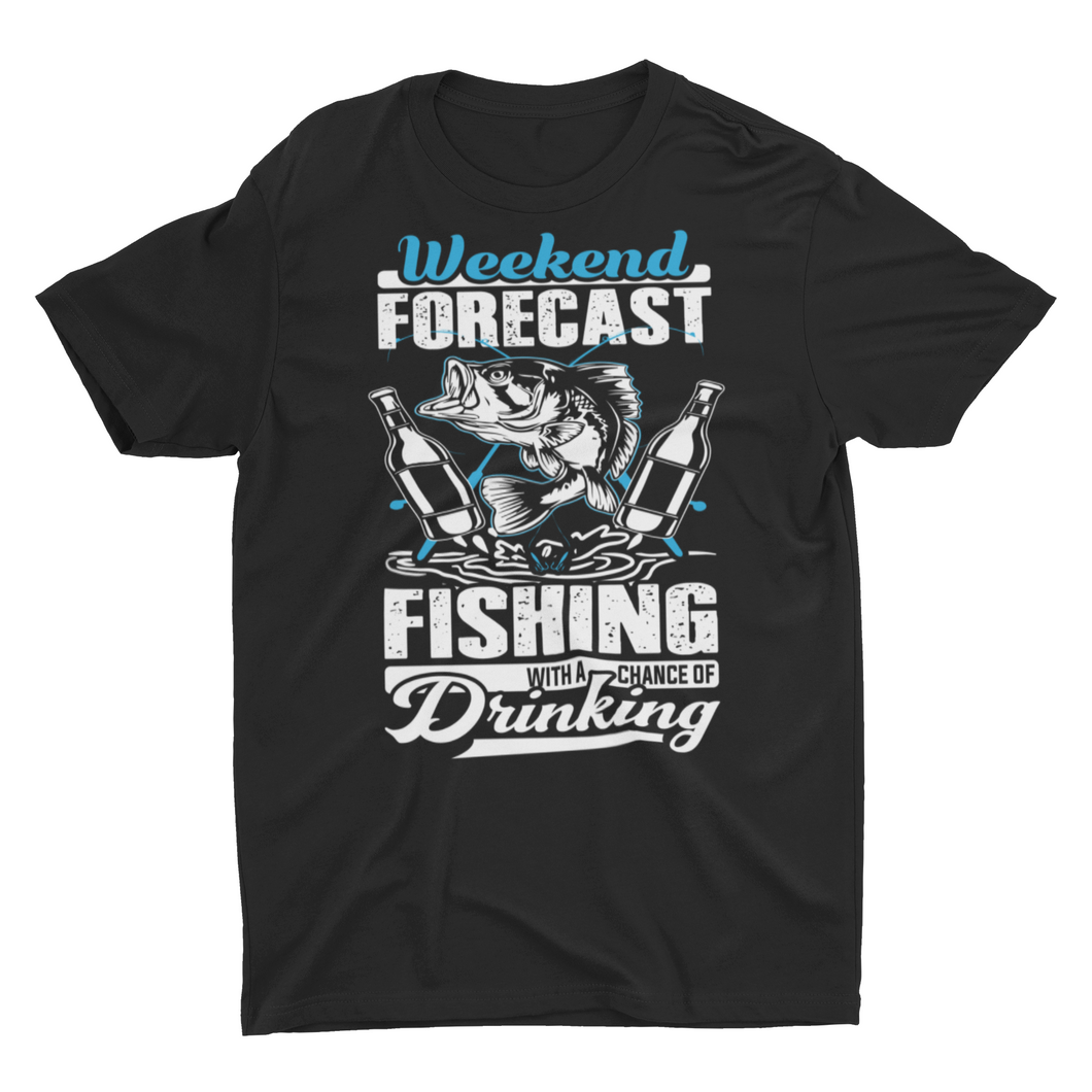 Weekend Forecast Fishing With A chance Funny Fishing Unisex T-Shirt