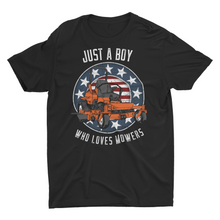 Load image into Gallery viewer, Just A Boy Who Loves Mowers Unisex T-Shirt
