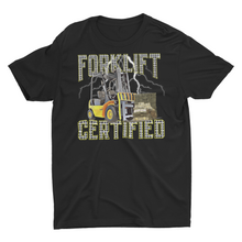 Load image into Gallery viewer, Retro Style Funny Forklift Operator Forklift Certified Unisex T-Shirt

