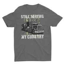 Load image into Gallery viewer, Truck Driver Camo American Flag Veteran Trucker Unisex T-Shirt
