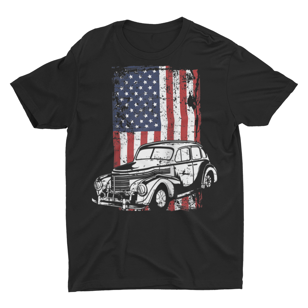American Flag Classic Car Show Shirt