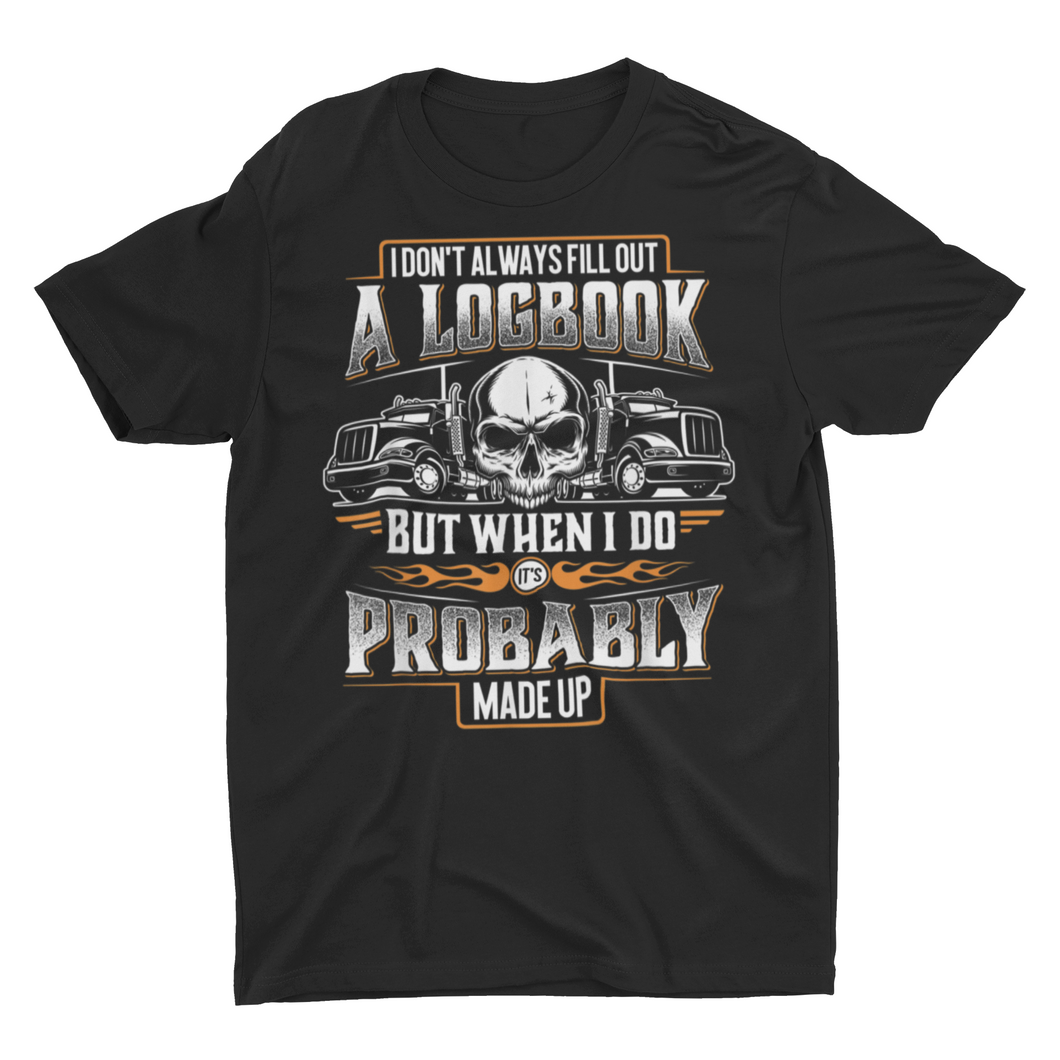 Truck Driver Logbook Funny Trucker Shirt
