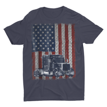 Load image into Gallery viewer, American Flag Truck Driver Trucker Shirt
