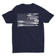 Load image into Gallery viewer, American BBQ Flag Unisex T-shirt

