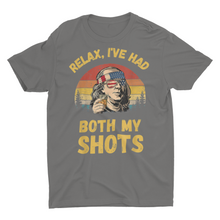 Load image into Gallery viewer, Funny Relax I Have Had Both My Shots American Flag Ben Franklin Shirts
