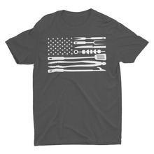 Load image into Gallery viewer, American BBQ Flag Unisex T-shirt
