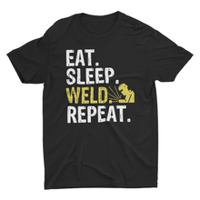 Load image into Gallery viewer, Eat Sleep Weld Repeat Welding T-Shirt
