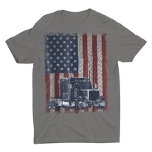 Load image into Gallery viewer, American Flag Truck Driver Trucker Shirt
