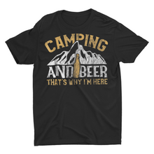 Load image into Gallery viewer, Vintage Retro Distressed Camping and Beer Funny Camping Shirt
