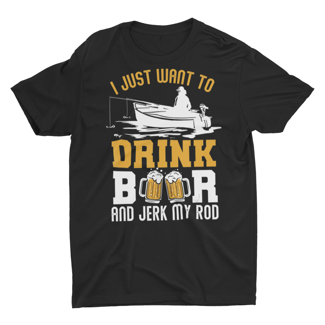 Funny Gift Fishing Shirt Drink Beer And Fish