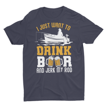 Load image into Gallery viewer, Funny Gift Fishing Shirt Drink Beer And Fish
