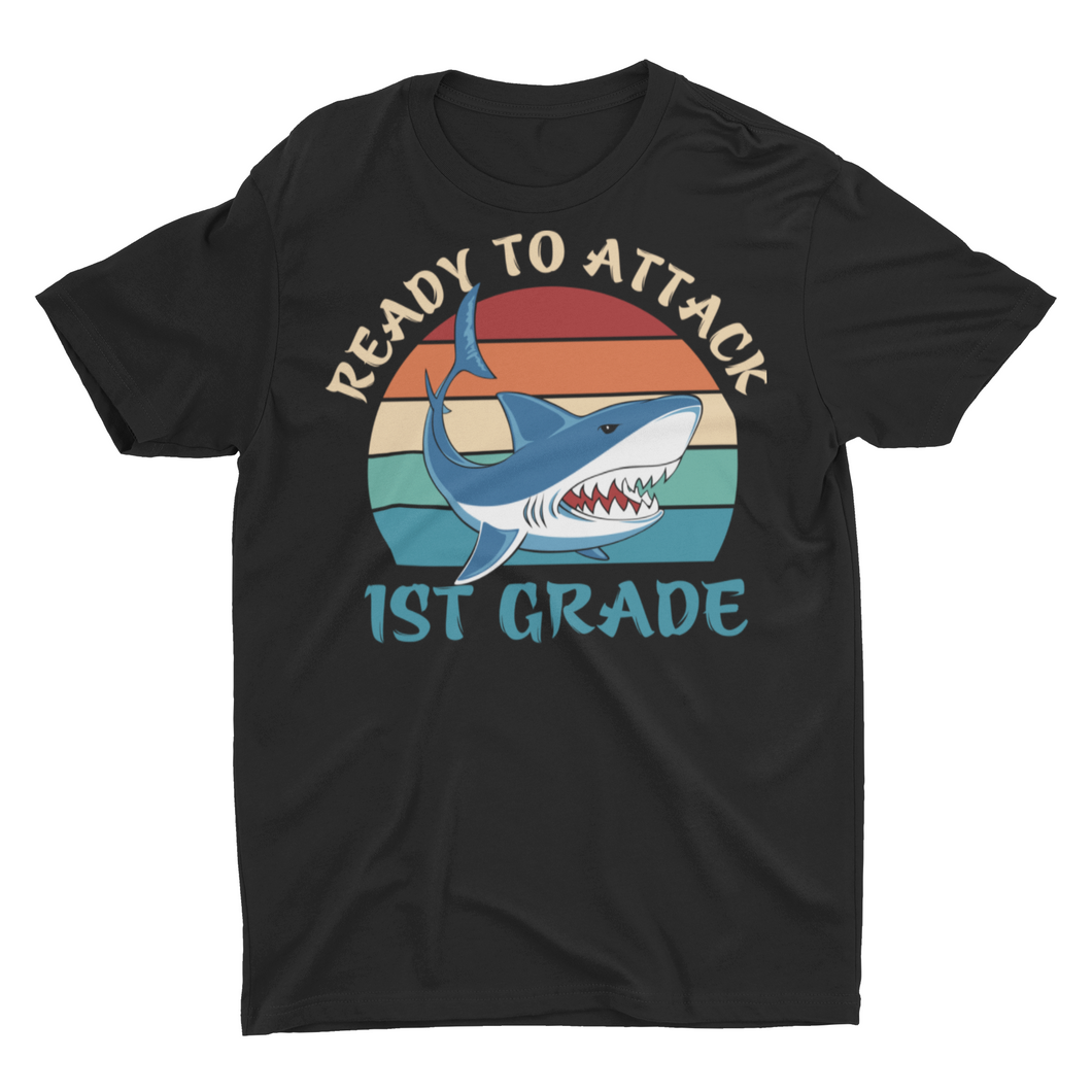 Back To School Ready To Attack 1st Grade Kids' T-Shirt