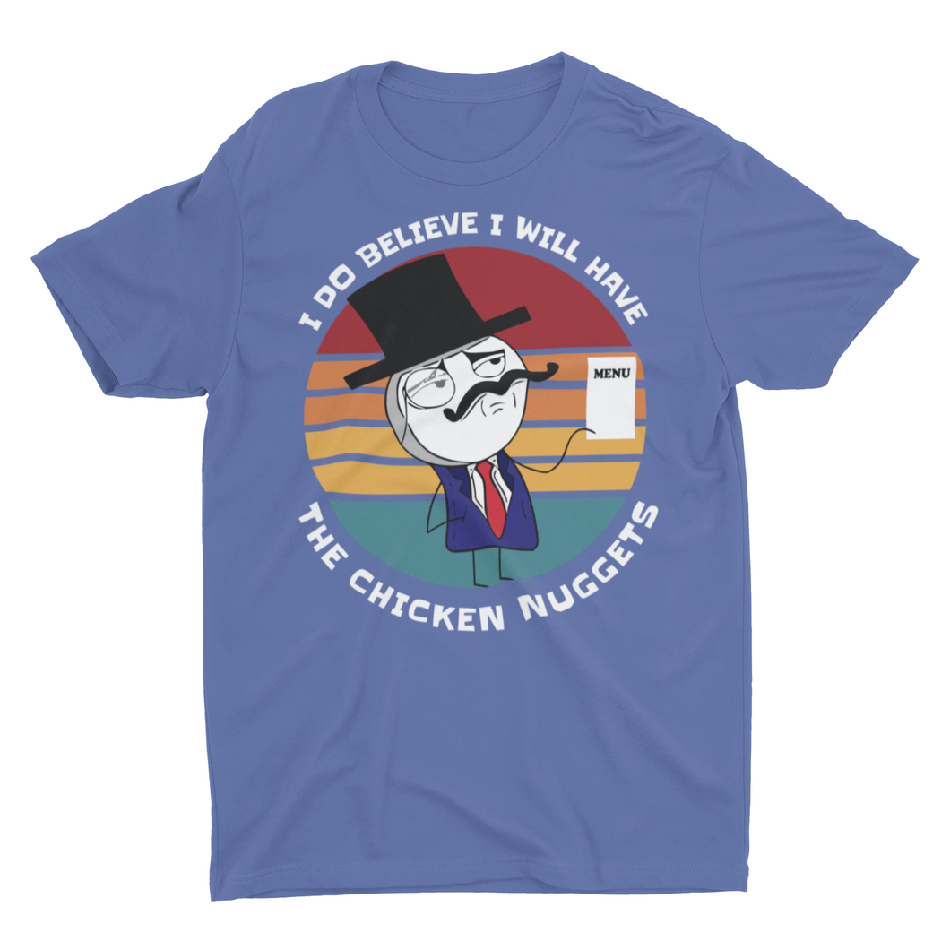 Chicken Nuggets Retro Sunset Unisex Classic T-Shirt, Funny Meme Shirt.