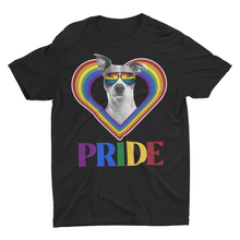 Load image into Gallery viewer, Pitbull Gay Pride Rainbow Heart Unisex Classic T-Shirt
