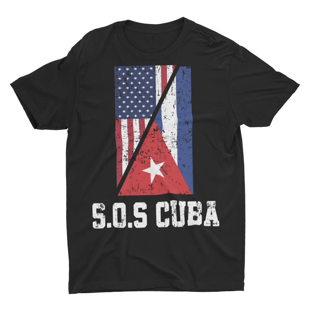 S.O.S Cuba Cuban American Flag, Cuba, Patria y Vida