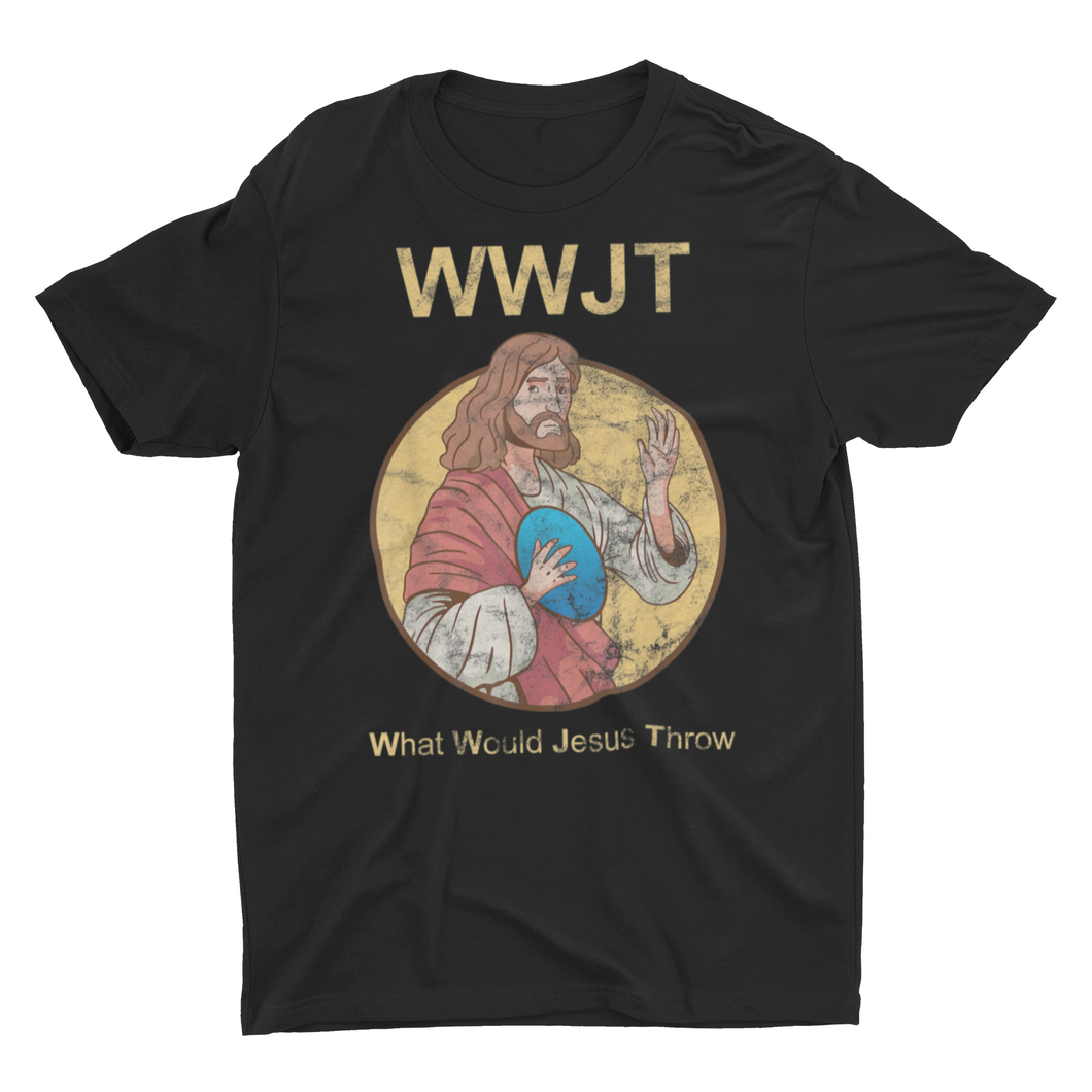 Funny Distressed WWJT Disc Golf Shirts