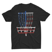 Load image into Gallery viewer, American Flag Disc Golf Goal Shirt
