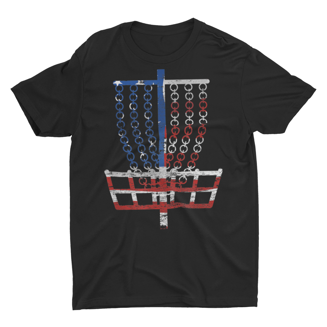 American Flag Disc Golf Goal Shirt